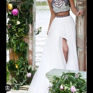 White two piece Sherri Hill